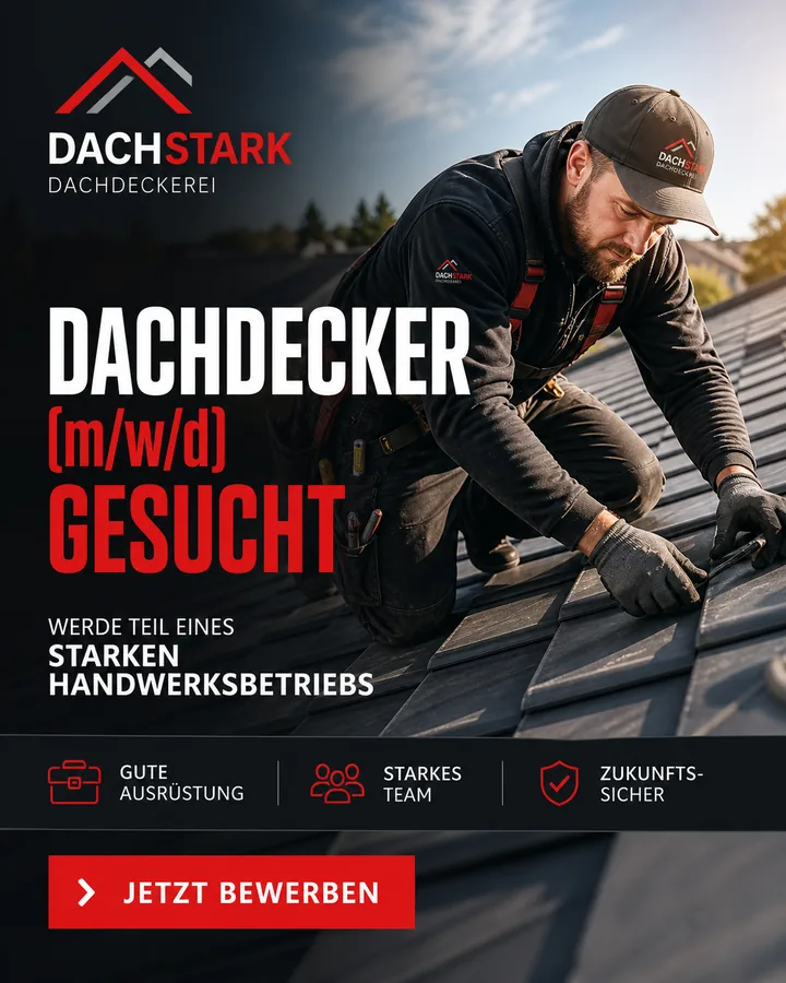 Beispielanzeige für Dachdecker-Bewerbungen